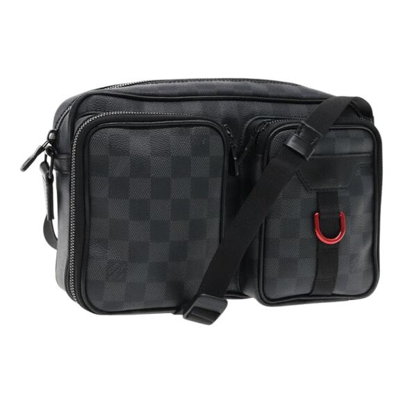 LOUIS VUITTON Damier Grafitte Utility Messenger Shoulder Bag M40280 - Picture 1 of 16